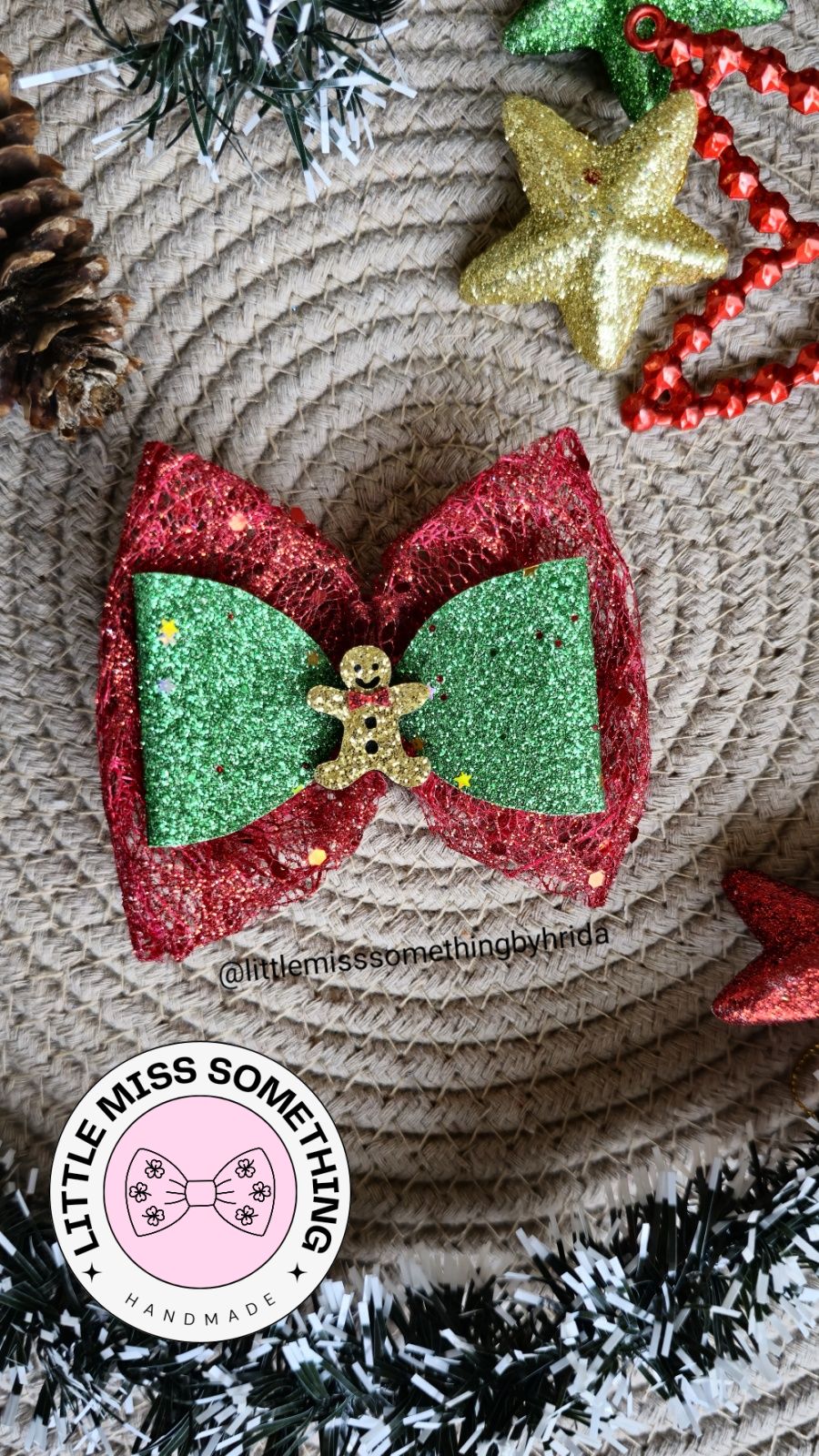 Christmas Gingerbread Bow