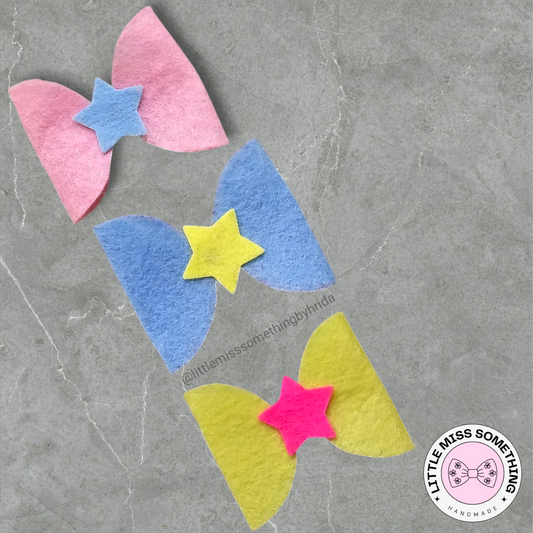 Starry Trio: Set of 3 Felt Bows